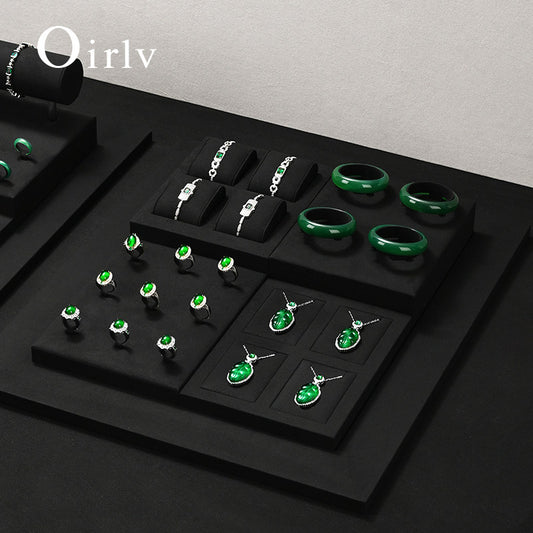 OIRLV High end Microfiber Black Jewelry display set series : TT398