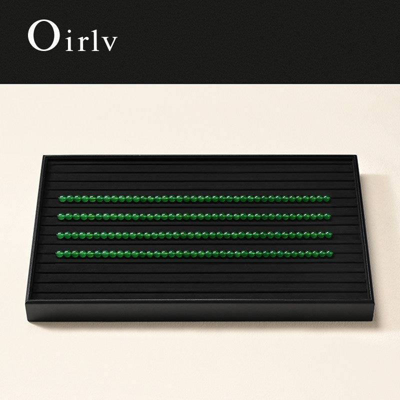 New arrival Black PU Leather Jewelry Display Tray:P231