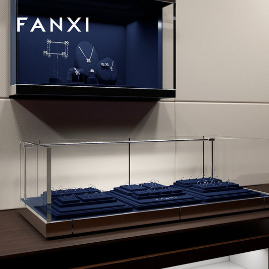 OIRLV factory Blue Microfiber Jewelry display set series: TT420