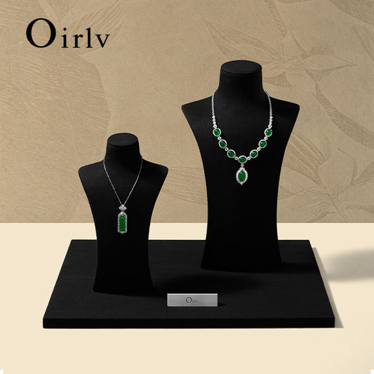 OIRLV Fashion Microfiber Polychrome Jewelry Bust :RX120