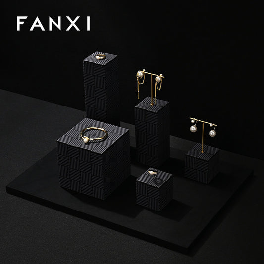 OIRLV New arrival Black Microfiber Jewelry display set series: TT446