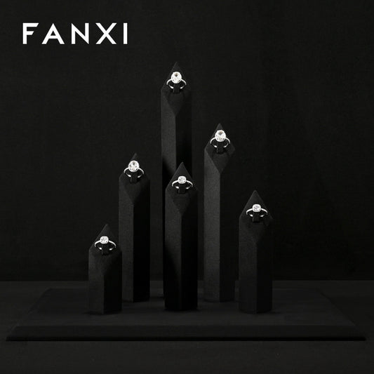 OIRLV Factory Black Microfiber Jewelry display set : TT555
