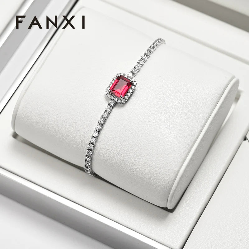 Oirlv White PU Leather Earrings Ring Necklace Jewelry Display Set TT317