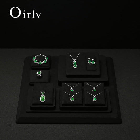 OIRLV New arrival black Microfiber luxury jewellery display :TT422