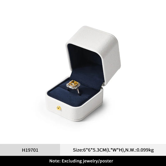 OIRLV Classic White Blue Color Jewelry Packaging Box H197