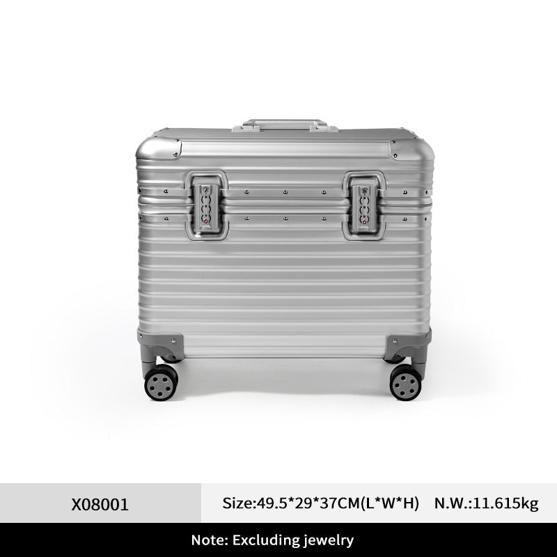 OIRLV Luxury Silver Alloy Velvet Jewelry Rolling Case : X080