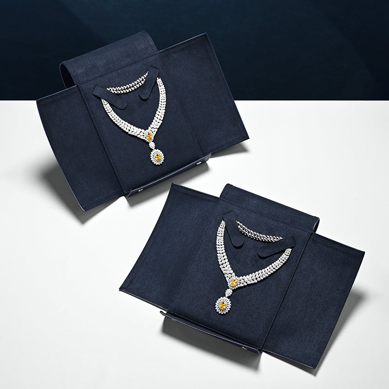 Blue Portable Necklace Jewelry Gift Bag D029