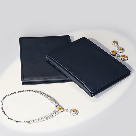 Blue Portable Necklace Jewelry Gift Bag D029