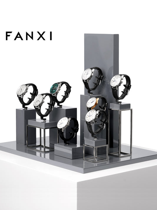 Gray Metal Frame Watch Display Set TT120