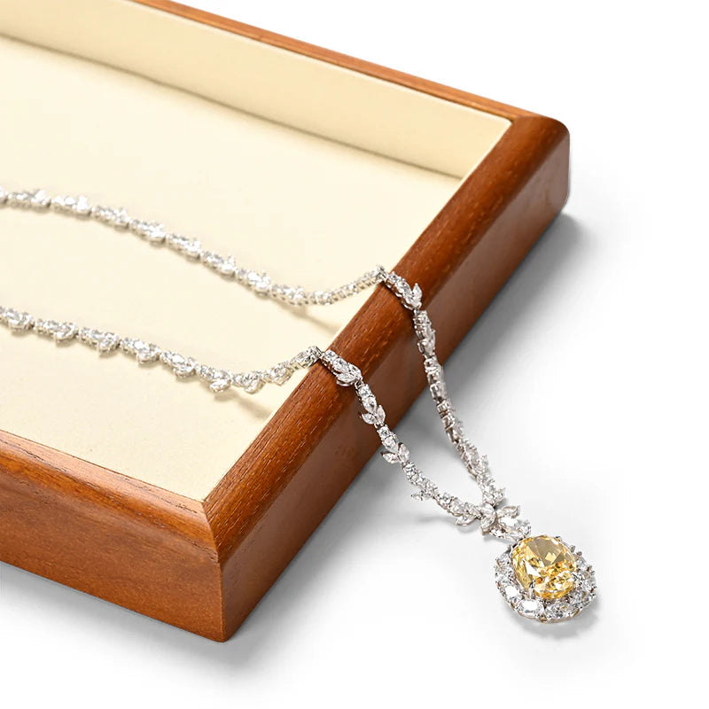 Solid wood jewelry tray for displaying bracelets, rings, and necklaces.P180-182