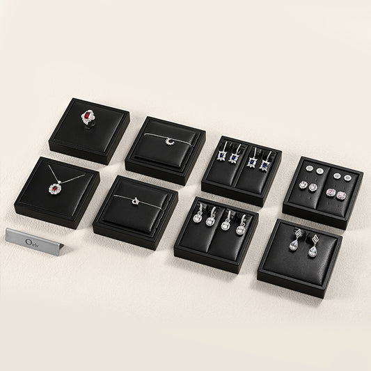 New Black PU Leather Jewelry Tray P139