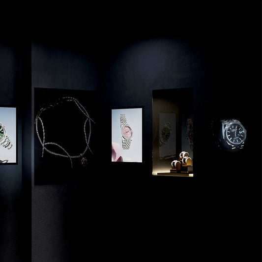 Black Baking Paint Watch Display Set TT218