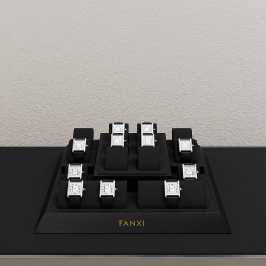 New PU Leather Microfiber Black Watch Stand PU106