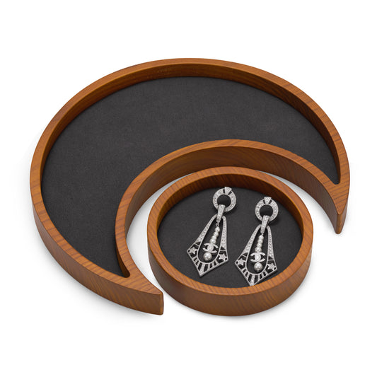 New Ash Moon Shape Two Piece Jewelry Storage Set SM204