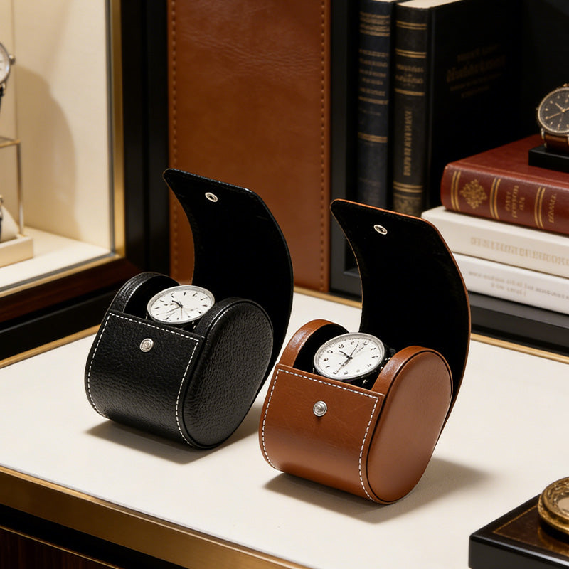 Portable Leatherette Watch Travel Box B009