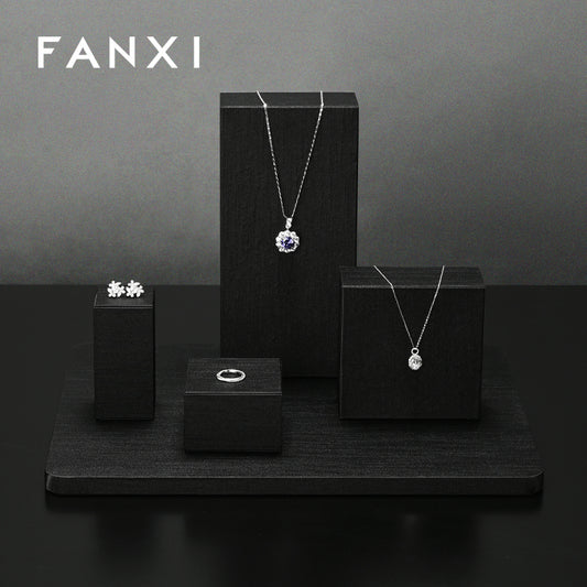 OIRLV Wholesale Black Leather Jewelry Display :J012