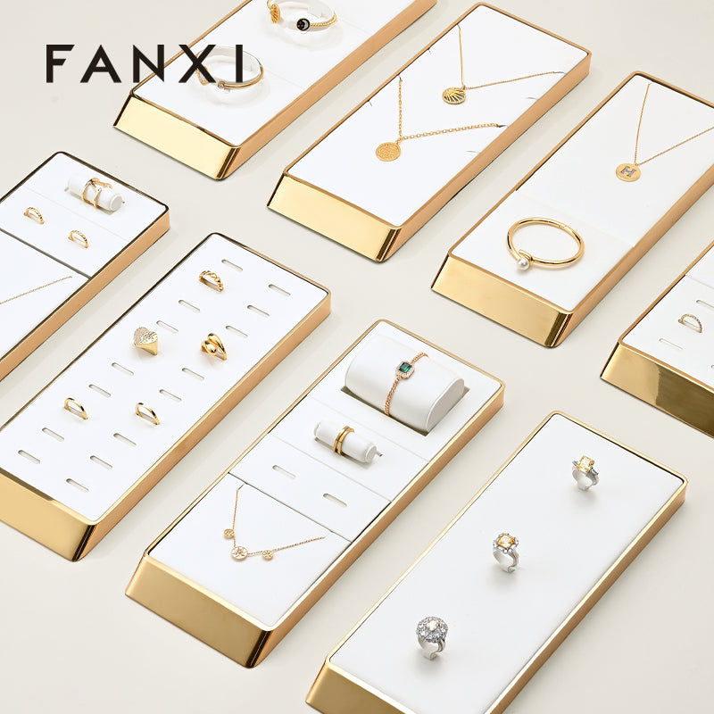 OIRLV factory White PU leather metal luxurious jewelry : JS116