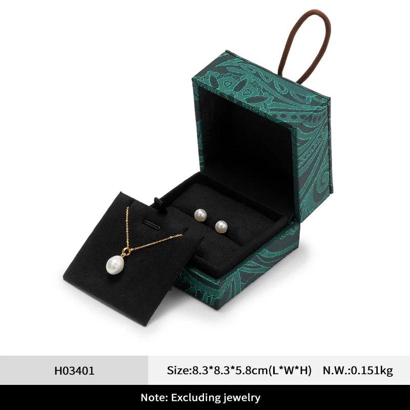 Silk Embroidered Jewelry Gift Box H034
