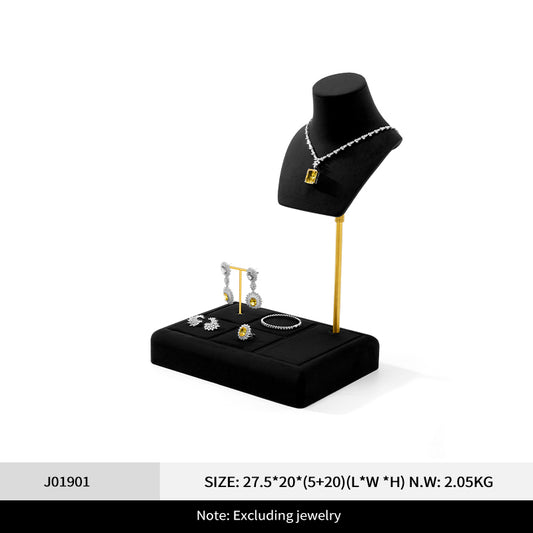 Luxury Polychrome Microfiber Jewelry Display Set:J019