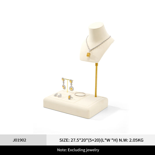 Luxury Polychrome Microfiber Jewelry Display Set:J019