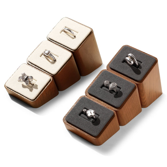 Wood Rings Jewelry Display Stand, Set of 3 SM067