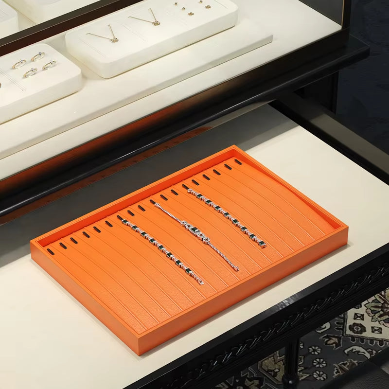 Oirlv Jewelry Tray Leather Necklace Display :P128-P131