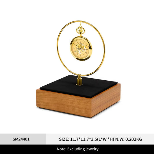 Oirlv Wooden Pocket Watch Display Rack Metal Pocket Watch Storage :SM244