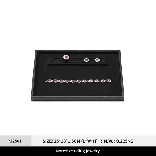 Oirlv Leather Jewelry Tray Rings Necklaces Jewelry Viewing Display Tray