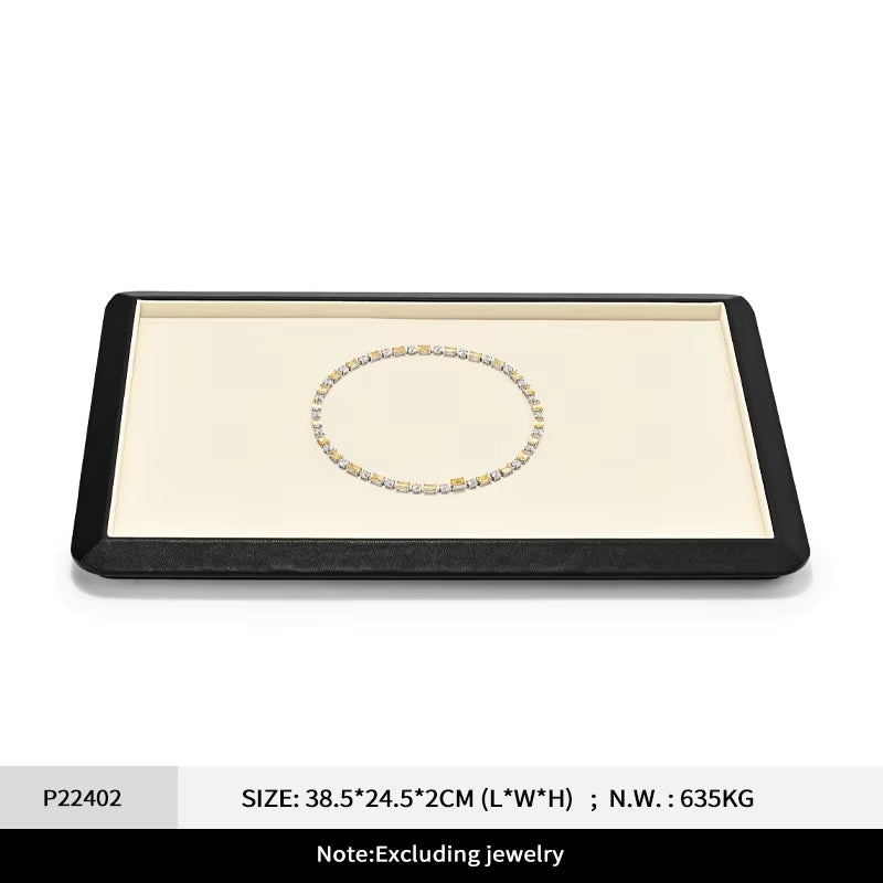 Oirlv High end Jewelry Tray Leather Ring Necklace Bracelet Tray:P222