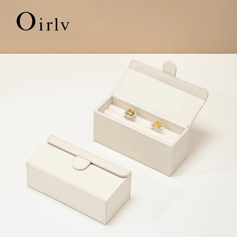 Oirlv Jewelry Ring Box Wedding Proposal Pair Ring Box : H176