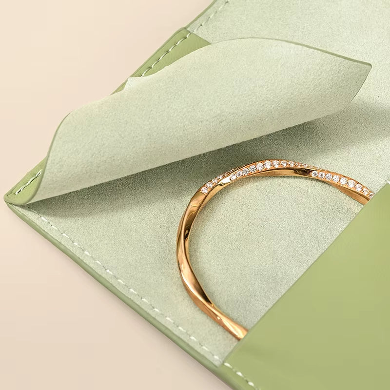 Oirlv Leather Jewelry Bag Ring Earnail Storage Bag:D074