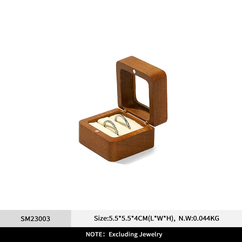 Oirlv Wooden Engagement Ring Box For Proposal Wood Ring Box