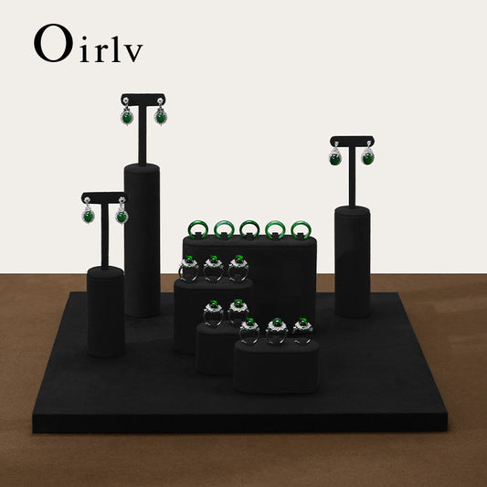 OIRLV factory black Microfiber fashion jewelry set:TT479