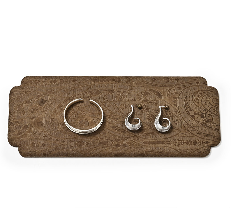 OIRLV Fashion Polychrome Silk Jewelry Display Tray:P228