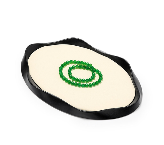 OIRLV Luxury Polychrome Leather Microfiber Jewelry Tray : P242