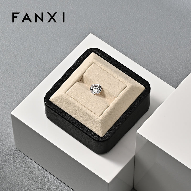 OIRLV New arrival Beige Microfiber Jewelry display tray
