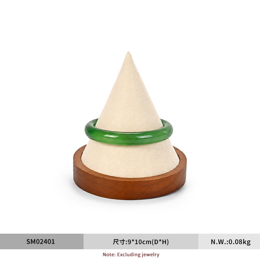 Wood Cone Jewelry Display Stand SM024