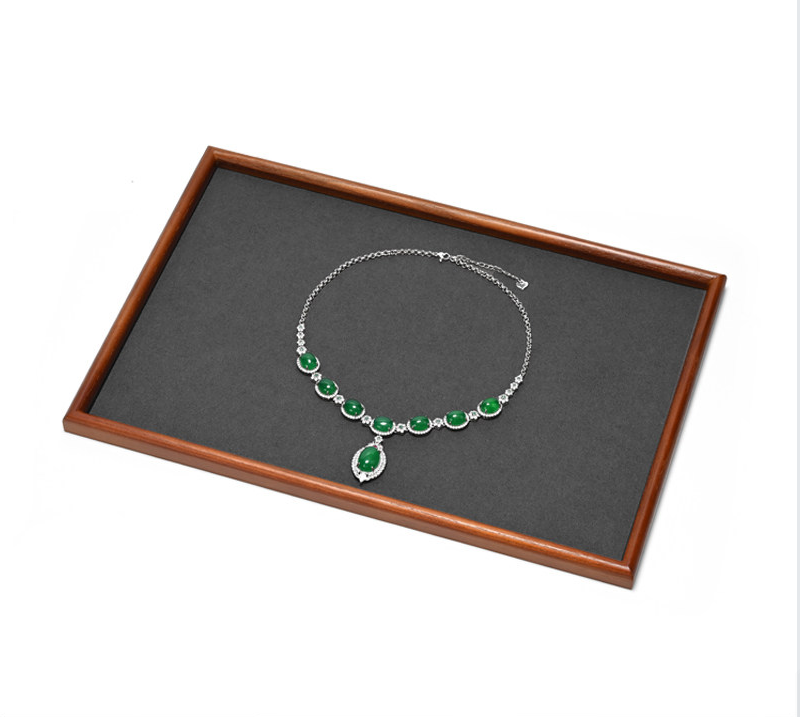 OIRLV Hot sale dark gray Solid wood Jewelry Display Plate : SM234