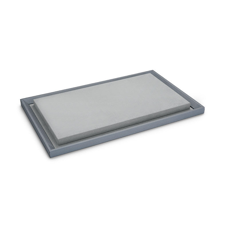 OIRLV Luxury gray PU leahter jewelry display stand set with microfiber :TT048