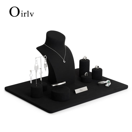 Black Microfiber Jewelry Set TT105
