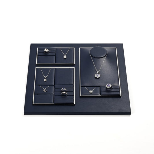 OIRLV factory white PU leather jewelry exhibitors with metal structure : TT262