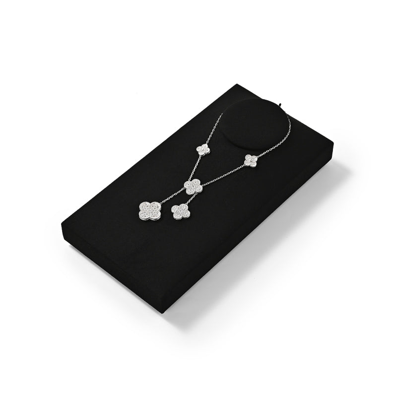 OIRLV High quality Beige Microfiber necklace display : TT354