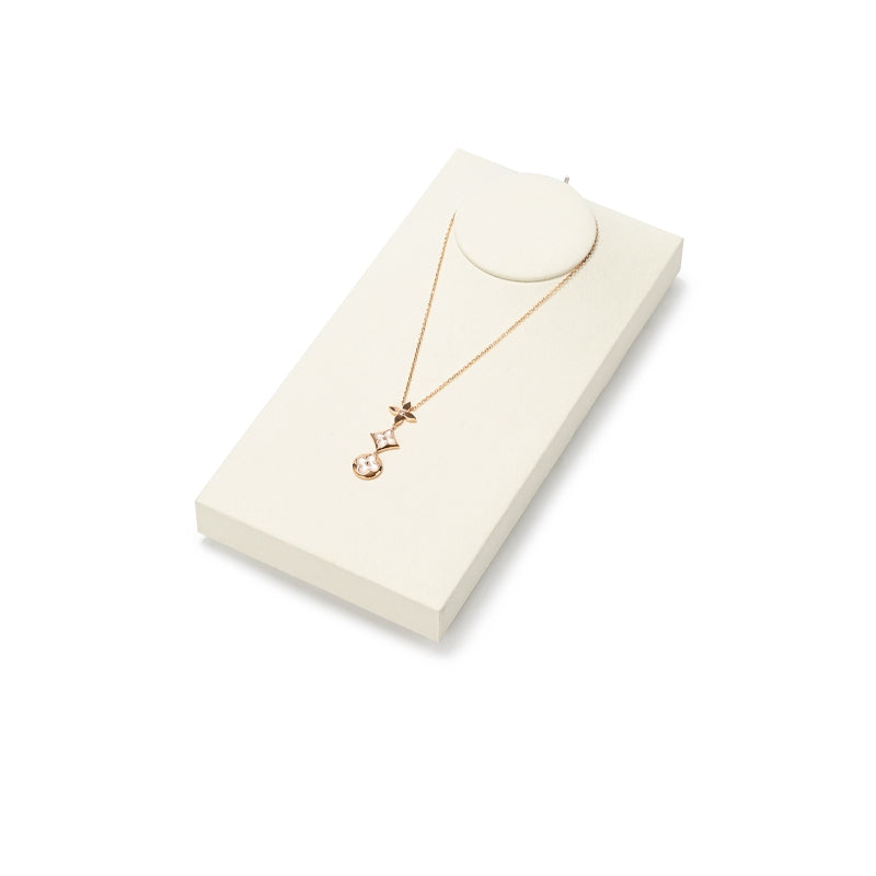 OIRLV High quality Beige Microfiber necklace display : TT355