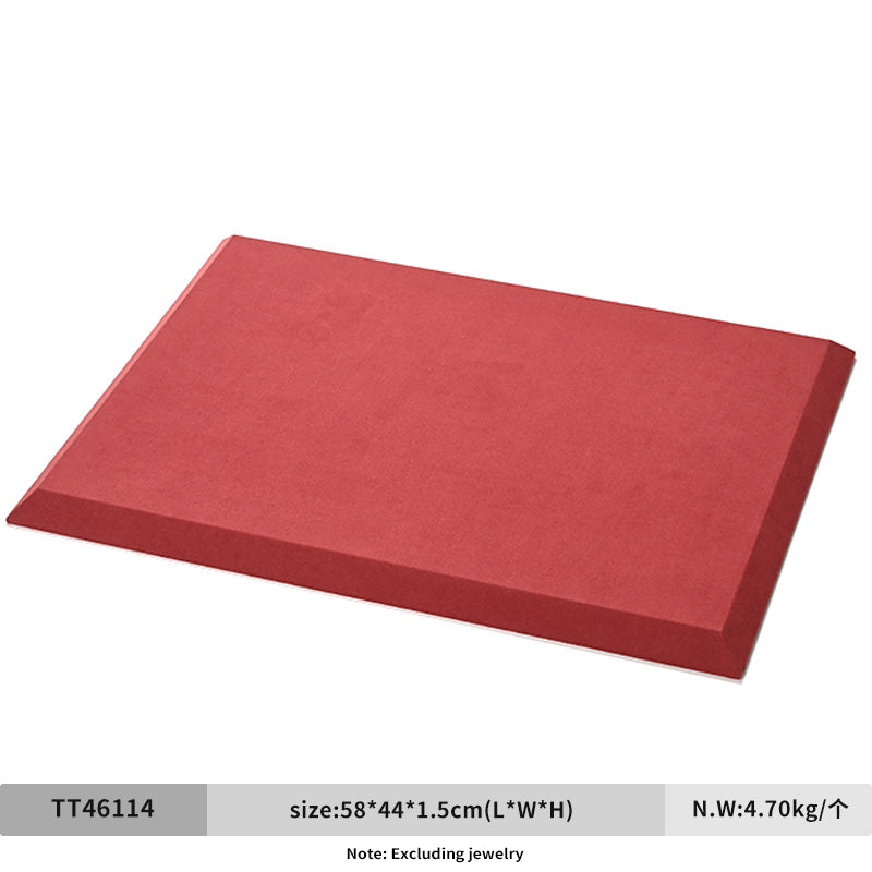 Custom Green and Red Microfiber leather jewellery display:TT461