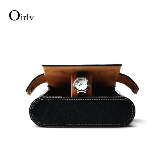 PU Leather Black Watch Storage Box B00801