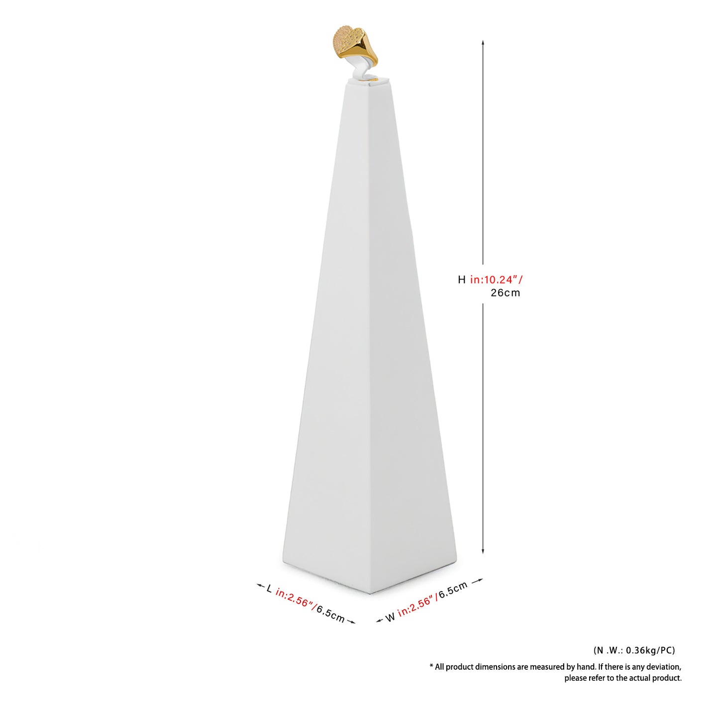 White Microfiber Metal Ring Jewelry Display Stand TT132