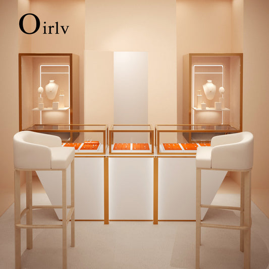 Orange PU Leather Ring Jewelry Holder Set TT158