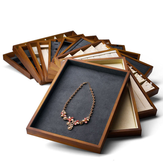 Stackable Solid Wood Jewelry Storage Display Tray P049