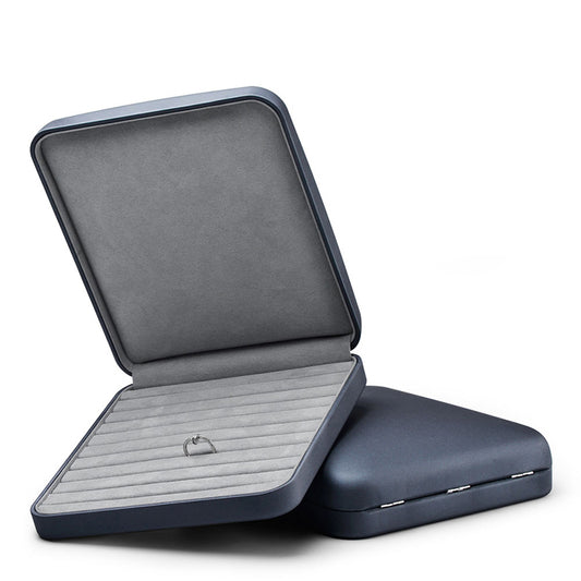 PU Leather Necklace Earrings Ring Jewelry Storage Box