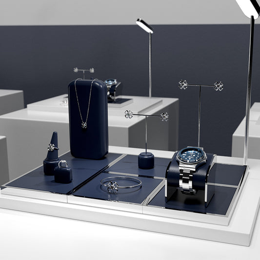 Blue PU Leathe Jewelry Set TT116